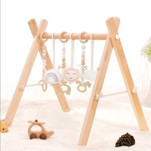 Wooden baby play gym